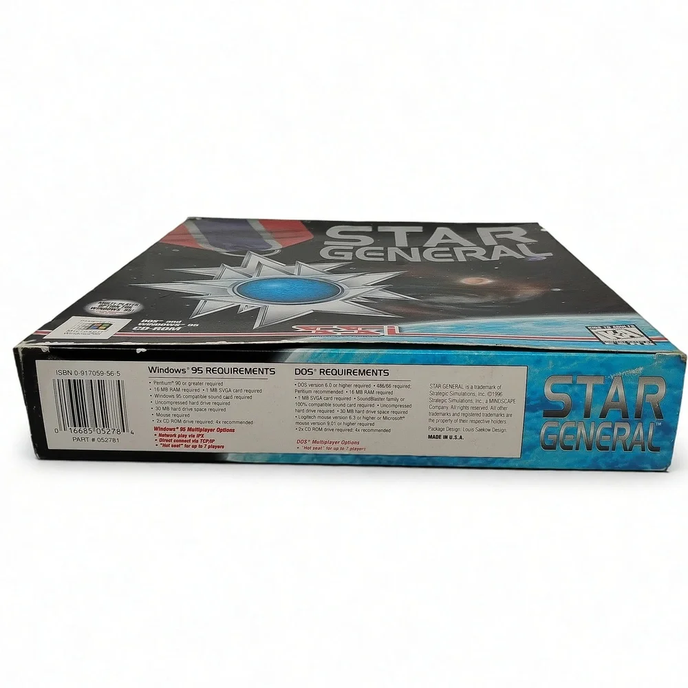 SSI Star General 1996 PC Game Big Box Retro Space Wargame DOS Windows 95